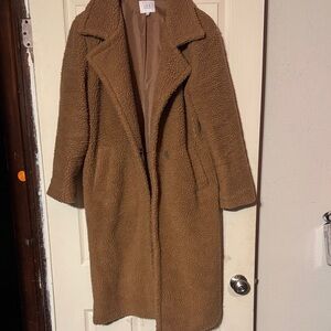 J.O.A. Warm Tan Teddy Jacket